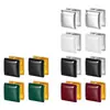 Brincos Quadrados com Esmalte Gotejado Vintage Argola de Orelha Minimalista Francesa Design com Sensação de Alto Padrão Joia de Orelha Versátil para Mulheres