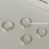 Pendientes de Aro Redondos Brillantes de Plata de Ley S925 para Mujer Diseño de Nicho Personalidad Ins Minimalista Versátiles Brazaletes para Oreja