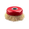 Escova de aço para remoção de ferrugem esmerilhadeira angular roda de aço desbaste tigela de descontaminação tipo roda de desbaste artefato de polimento 100 tipo esmerilhadeira manual