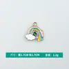 Atacado Versão Coreana Criativo Pingente Único Padrão Arco-Íris Gota de Óleo Liga Colar Pulseira Joias Acessórios DIY Pingente Pequeno