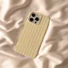 Amazon Más Vendido Color Macarrón Raya Vertical Funda para Teléfono iPhone 17 Capa Única Agujero Grande Cubierta Protectora al por Mayor