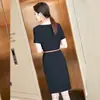 Vestido de Moda Ligero para Mujer Madura Verano 2023 Ajustado Cintura Ceñida Adelgazante Ropa de Negocios Falda de Cadera Peluquería Ropa de Trabajo Delgada