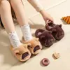Pantuflas de algodón para niños, zapatos de algodón de capibara para bebés niños y niñas, pantuflas caseras de interior forradas de felpa, disponibles en stock