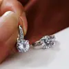 Pendientes de circonita cúbica morada de nueva ronda Cross-border Wish, modernos y versátiles, joyería al por mayor estilo europeo y americano
