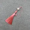 Xiangfei 8B-7 Loto Tallado Doble Borla Colgante Borla Traje Antiguo Dinastía Han Solapa Prensada Escalón Prohibido Estilo Antiguo Ropa con Espalda de Nube Accesorios