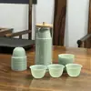 2026 Copo de Chá Descartável Portátil Pequeno Copo de Chá Espessado Conjunto de Chá de Viagem Copo Verde Esmeralda Copo de Jade Copo de Água Prático