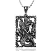Joias Atacado Estilo Étnico Guerreiro de Ferro Pingente Personalizado Esculpido Wu Guan Gong Moda Masculina Etiqueta de Aço Inoxidável