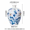 Jarrón grande floral pintado en oro de Jingdezhen, tarro general, tarro de almacenamiento, jarrón para flores frescas y secas, decoración de sala de estar, jarrón de cerámica pintado a mano