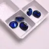 113 # Espinélio Azul Profundo Pedra Solta Anel de Safira Forma Oval Rosto de Anel Pingente Pedra Solta Brincos DIY