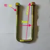 Fabricante tornillo en U abrazadera de placa de acero de arco cuadrado para camión remolque Sanma 14 de grosor 16 de grosor