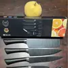 Conjunto de Facas de Cozinha Conjunto para Presente Padrão Antiaderente Faca de Cozinha Padrão Ondulado Conjunto de Facas de Seis Peças 0.8 Fabricante Estoque Pronto
