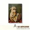 Mural Personalizado de Cachorro, Pintura Decorativa Retro Americana, Arte de Pared para Fondo de Sofá, Pintura sin Marco, Personalización de Pintura en Lienzo Transfronteriza