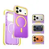 Nuevo Producto Adecuado para Apple iPhone 17Promax Funda Magnética para Teléfono de Color Contrastante 16 Mate con Sensación de Piel Cubierta Protectora Anti-Caídas