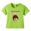 ROBLOX estampa de desenho animado roupas infantis fornecimento transfronteiriço de camisetas infantis de algodão puro manga curta atacado