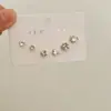 Pendientes de Zirconia de Seis Piezas con Aguja de Plata S925 para Mujer, Pequeños y Exquisitos, Pendientes de Viento Frío, Nuevas Explosiones de Moda 2024