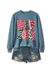Amazon wish estación independiente moda casual para mujer sudadera a cuadros holly jolly lunares rayas de estrella