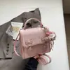 Mochila Simples Estilo College Doce Estilo Coreano Nova Verão 2025 Bolsa de Mão Quadrada Pequena Texturizada Moderna para Mulheres