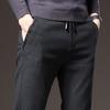 Pantalones Casuales de Otoño e Invierno para Hombre 2025 Nuevo Estilo Coreano Pantalones Sueltos Cepillados Rectos Pantalones de Negocio de Gama Alta para Hombre