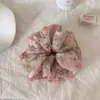 Goma para el pelo de malla floral estilo pastoral francés para mujer, Accesorio para el pelo de principios de primavera, Súper Goma de pelo de hada, Cuerda grande para coleta de pelo, Adorno para el pelo