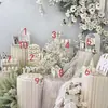 Estante de Mesa de Postres de Madera Blanca O Adornos para Mesa de Postre de Hora del Té O Adornos de Negocios Mesa de Compromiso