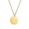 Collar Minimalista de Acero Inoxidable con Colgante en Forma de O para Mujer con Logo Grabado con Láser, Moda Trendy Europea y Americana 2026