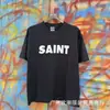 Camiseta de Manga Corta Estampada Saint Michael Cho Patrón Abstracto Equipo Calle Alta Holgada Versátil Verano