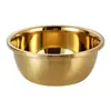 Bacia Multifuncional de Aço Inoxidável Dourado para Lavar Legumes, Lavar Arroz, Escorrer Água, Bater Ovos e como Cesta de Frutas Doméstica