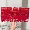 Calcetines Rojos de Nuevo Estilo para Otoño e Invierno, Calcetines Deportivos Rojos de Cintura Media para Hombres y Mujeres, Calcetines Rojos de Algodón para Bodas y Año del Zodiaco, Al Por Mayor en Stock