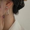 Q Design Pendientes de Moda para Dos Usos Tipo Geométrico Brillante Estilo Casual de Temperamento para Mujeres 92 Aguja E8-1