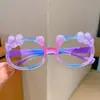 Gafas de Sol Lindas de Gato para Niños Niñas Marco de Color Gafas de Sol para Bebé Protección UV Lentes Lindas de Sol para Disfraz