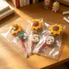 Regalo para el Día del Maestro: bolígrafo de ramo de girasol creativo hecho a mano para que los estudiantes de preescolar y primaria se lo den a los maestros