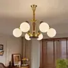 EYPHI/ Yi Fei Cobre Puro Nogueira Preta Norte-Americana Luminária Pendente para Sala de Estar Estilo Vintage Americano para Hall, Quarto Principal, Sala de Jantar
