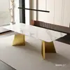 Soporte de Pata de Mesa de Lujo Ligero, Pata de Mesa de Piedra de Lujo, Base de Mesa de Comedor de Acero Inoxidable, Base de Mesa de Café de Pizarra, Pata de Escritorio de Oficina de Mármol