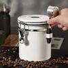 Tanque de armazenamento de grãos de café a vácuo de exaustão unidirecional tanque selado de pó de café tanque de armazenamento de leite em pó de aço inoxidável tanque de armazenamento de grãos
