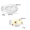 Molde DIY Squishy Serie de Tejido de Invierno Pato Acostado Squishy Cachorro Lindo Animal Molde de Silicona