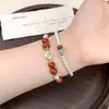 Pulseira Esmaltada de Ágata Vermelha do Sul Natural, Mesmo Estilo da Xiaohongshu, Nova Joia Feminina Estilo Chinês com Pérolas para Camadas