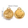 Acero Inoxidable Personalidad Impermeable Doce Constelaciones Oro de 18K Colgante Pulsera Collar Accesorios Acero Titanio DIY Joyería Colgante