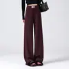 Pantalones de chenilla de cintura alta, adelgazantes, fluidos, de corte holgado, nueva colección otoño 2026, estilo elegante, cálidos y cómodos, pantalones casuales de pierna estrecha