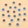 Ojos de Cerámica Animales Hechos a Mano para Manualidades DIY de 12 mm, 4 Colores, Ojo de Diablo Acrílico Semicircular, Parche de Ojo Falso para Muñeca