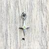 F136 Liga de Titânio Bala Estrela de Quatro Pontas Pingente Titânio G23 Rosca Interna Diamante Pequeno Piercing Labial Piercing de Língua Joia de Piercing