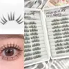 Cílios Postiços Naturais para Rapper, Grande Capacidade, Sem Cola, Estilo Anime, Curvados e Volumosos, Leves, Estilo Europeu e Americano, Mestiço Asiático