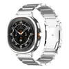 Correa Adecuada para Samsung Galaxy Watch7 Ultra Smartwatch 47mm Integrada de Tres Eslabones Carcasa de Tortuga Correa de Titanio