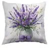 Funda de almohada de flor de lavanda morada para primavera, transfronteriza de Amazon Tk, para oficina y dormitorio, personalizable