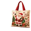 Venta Caliente Transfronteriza Festival de Nochebuena Bolso de Lona Portátil Bolsa de Compras de Gran Capacidad de Alta Calidad Merchandising del Festival Hecho a Medida
