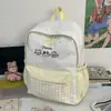 Linda Mochila Escolar para Niñas, Estilo Japonés, Cuadros Estilo Ins, Fresca y Sencilla, Adecuada para Estudiantes de Secundaria y Preparatoria, Disponible para Dropshipping