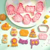 Serie de Halloween Moldes para Galletas Patrones para Hornear Moldes para Hornear Chef Calabaza Esenciales de Cocina Moldes de Impresión 3D Realista