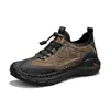 Zapatos de hombre de talla grande transfronterizos, botas de trabajo para exteriores populares, suelas hechas a mano, diseño sin cordones, zapatos deportivos para senderismo y montañismo para hombres