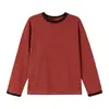 Camiseta de Manga Larga a Rayas de Color Contrastante con Botones para Hombre, Moda Casual Versátil de Calle para Primavera, Suéter de Cuello Redondo