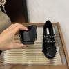 Altura Interior Zapatos de Mujer Remache Zapatillas de Ballet Zapatos de Mujer 2025 Primavera Nuevo Estilo Francés Lazo Punta Redonda Zapatos Planos