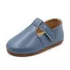 Zapatos de Cuero Nuevos para Niños Primavera y Otoño, Forma de T, Suela Suave, Zapatos para Niños, Estilo Coreano, Transpirables, Zapatos para Bebés, Dropshipping